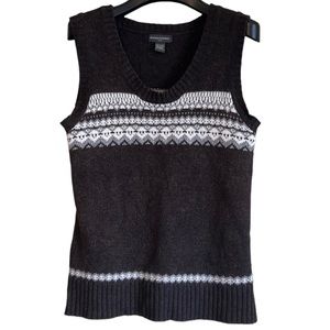 Banana Republic women’s vest lambswool and angora‎  blend vest brown size large